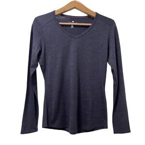Segments Womens 100% Merino Wool Base Layer Top Size S Purple Outdoor Hiking